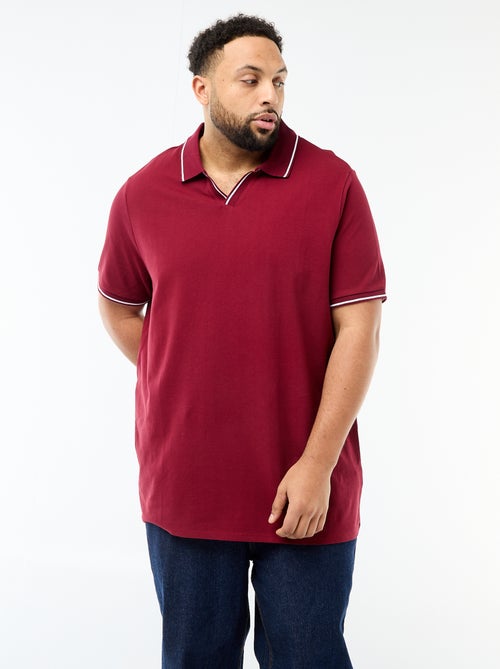 Polo in piqué di cotone con colletto polo senza bottoni - Kiabi