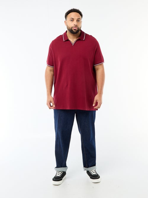 Polo in piqué di cotone con colletto polo senza bottoni - Kiabi