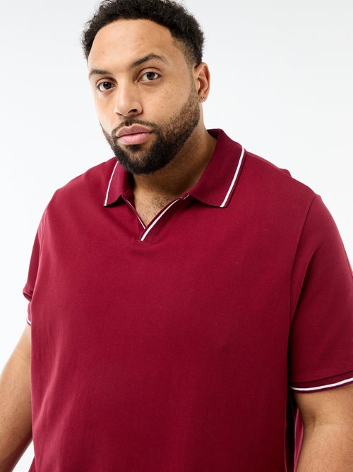 Polo in piqué di cotone con colletto polo senza bottoni - Kiabi