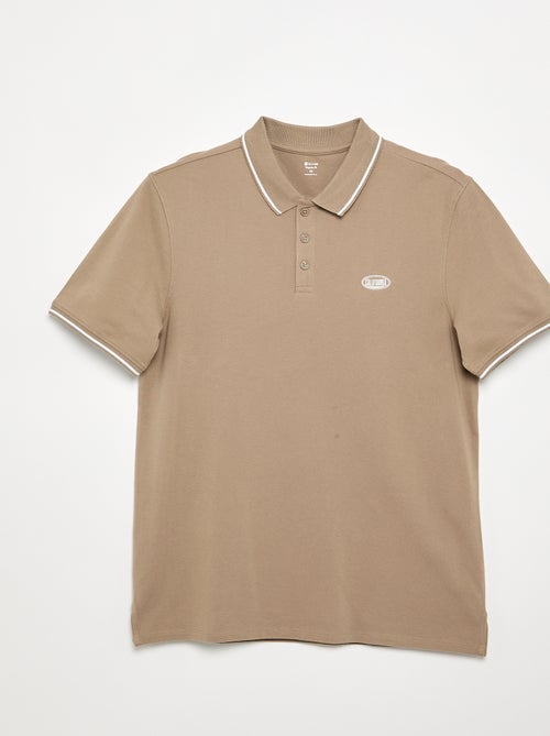 Polo in piqué di cotone con ricamo sul petto - Kiabi