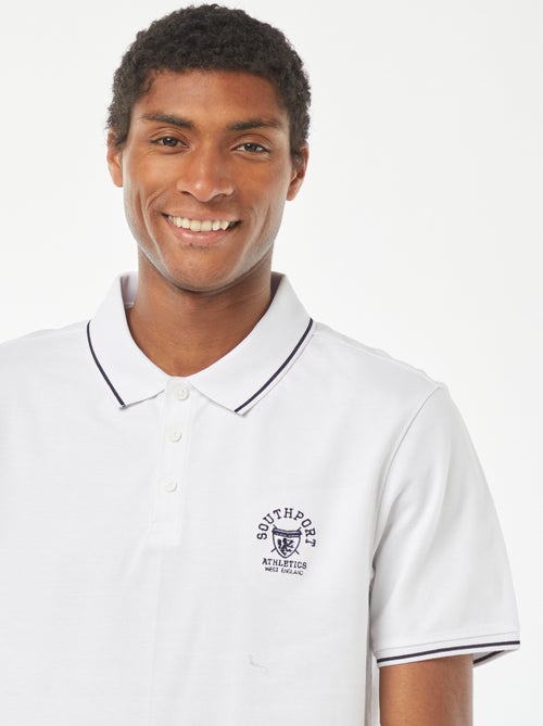 Polo in piqué di cotone con ricamo sul petto - Kiabi