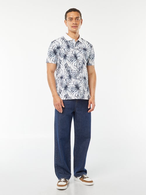 Polo in piqué di cotone con stampa - Kiabi