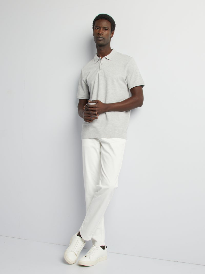 Polo in piqué di cotone GRIGIO - Kiabi