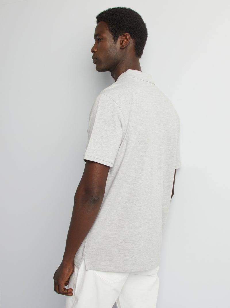 Polo in piqué di cotone GRIGIO - Kiabi