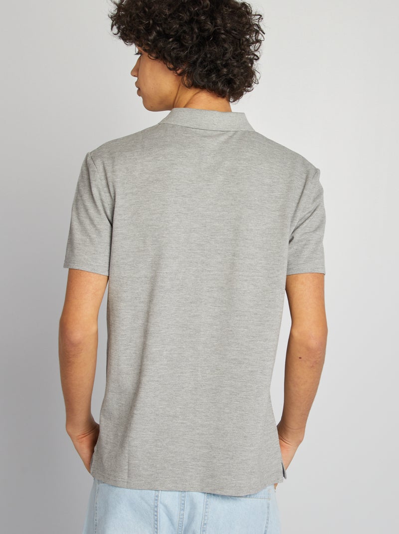 Polo in piqué di cotone GRIGIO - Kiabi