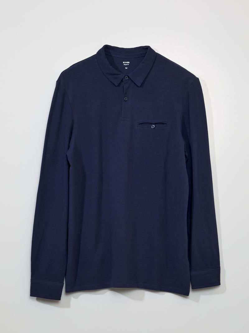 Polo in piqué di cotone NERO - Kiabi