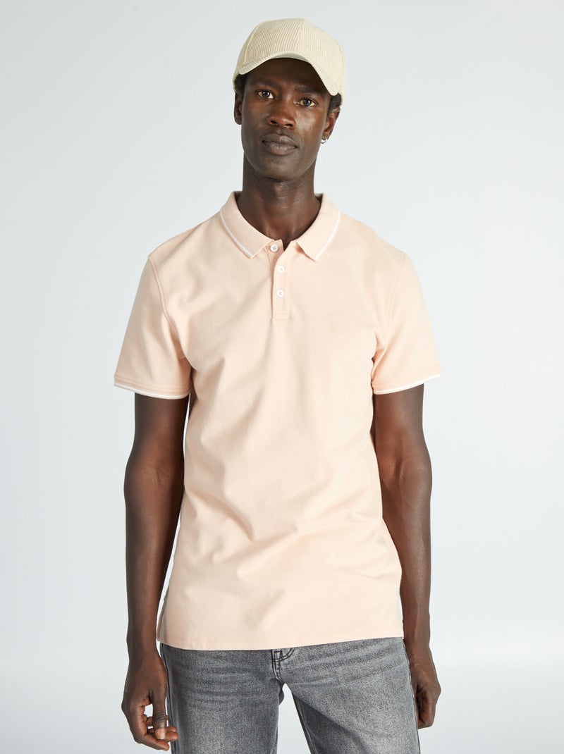 Polo in piqué di cotone ROSA - Kiabi