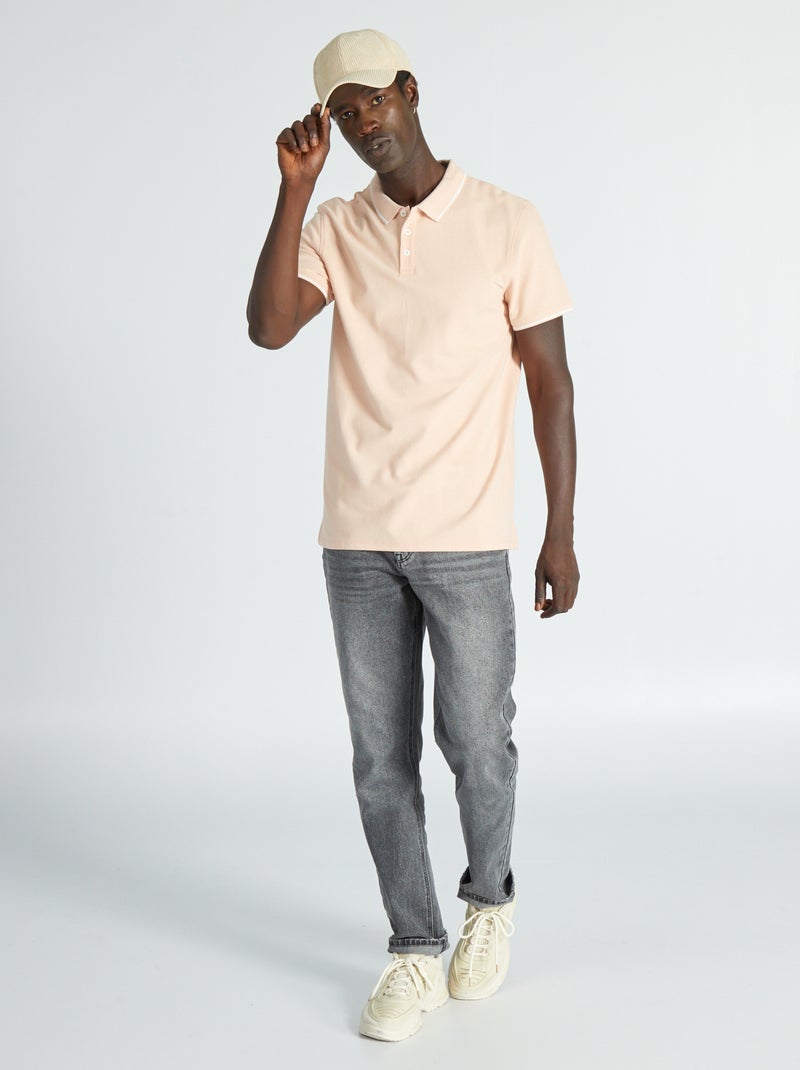 Polo in piqué di cotone - ROSA - Uomo - 9.00€ - Kiabi