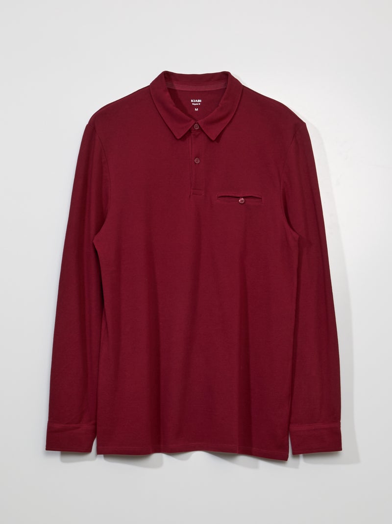 Polo in piqué di cotone ROSSO - Kiabi