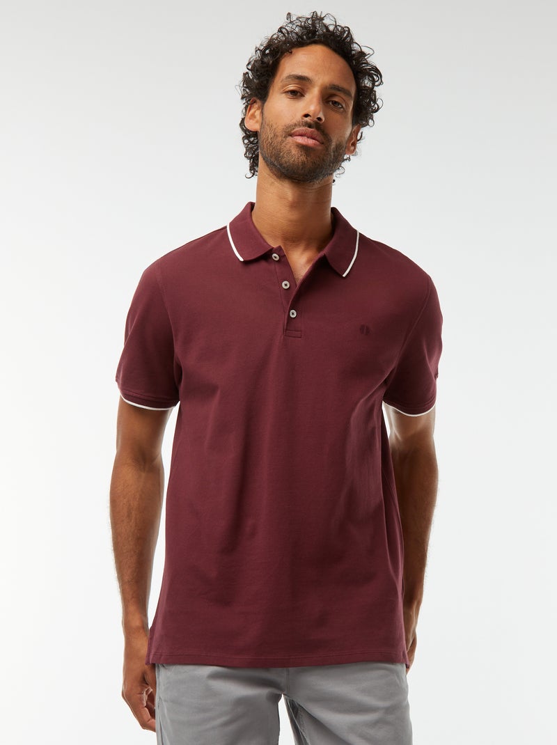 Polo in piqué di cotone rosso - Kiabi
