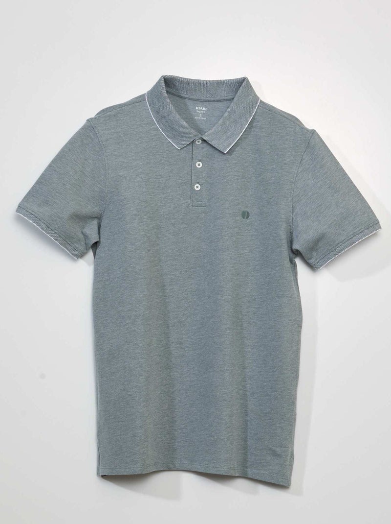 Polo in piqué di cotone VERDE - Kiabi