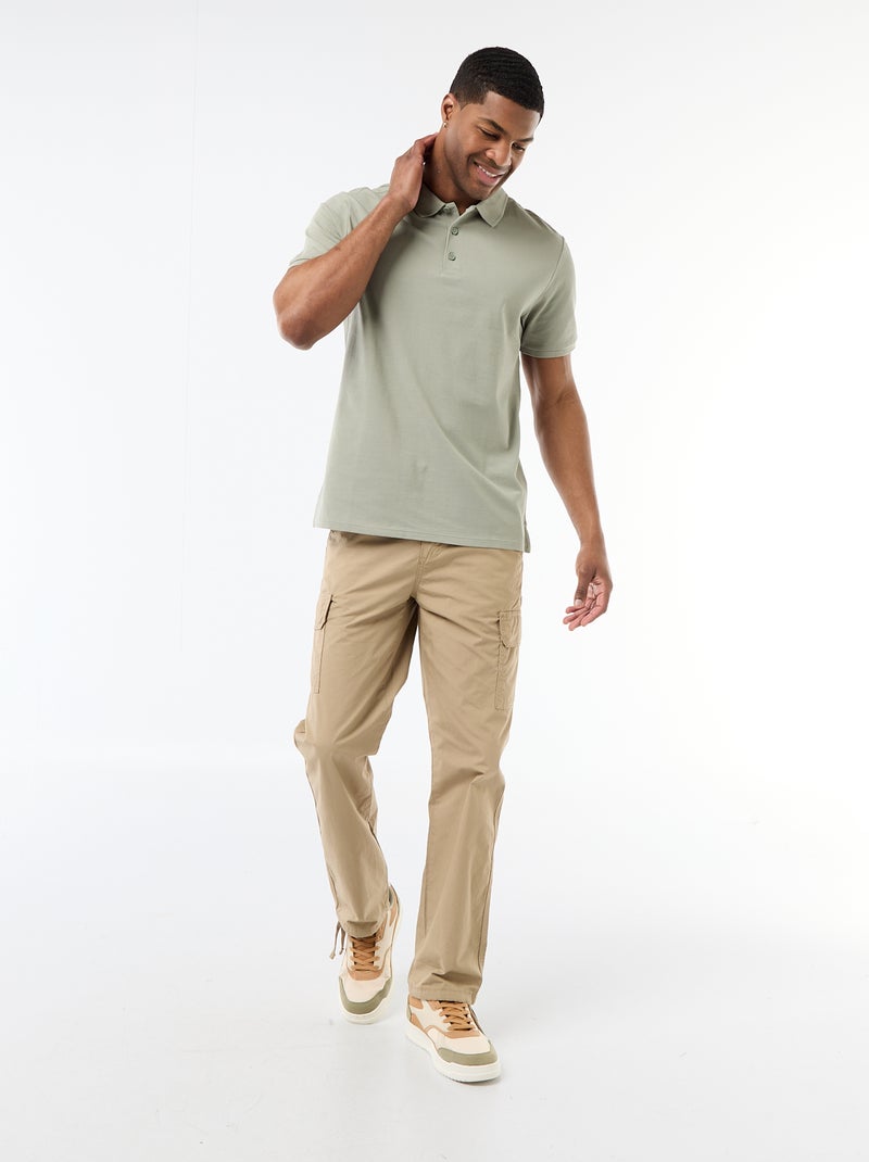 Polo in piqué di cotone Verde - Kiabi