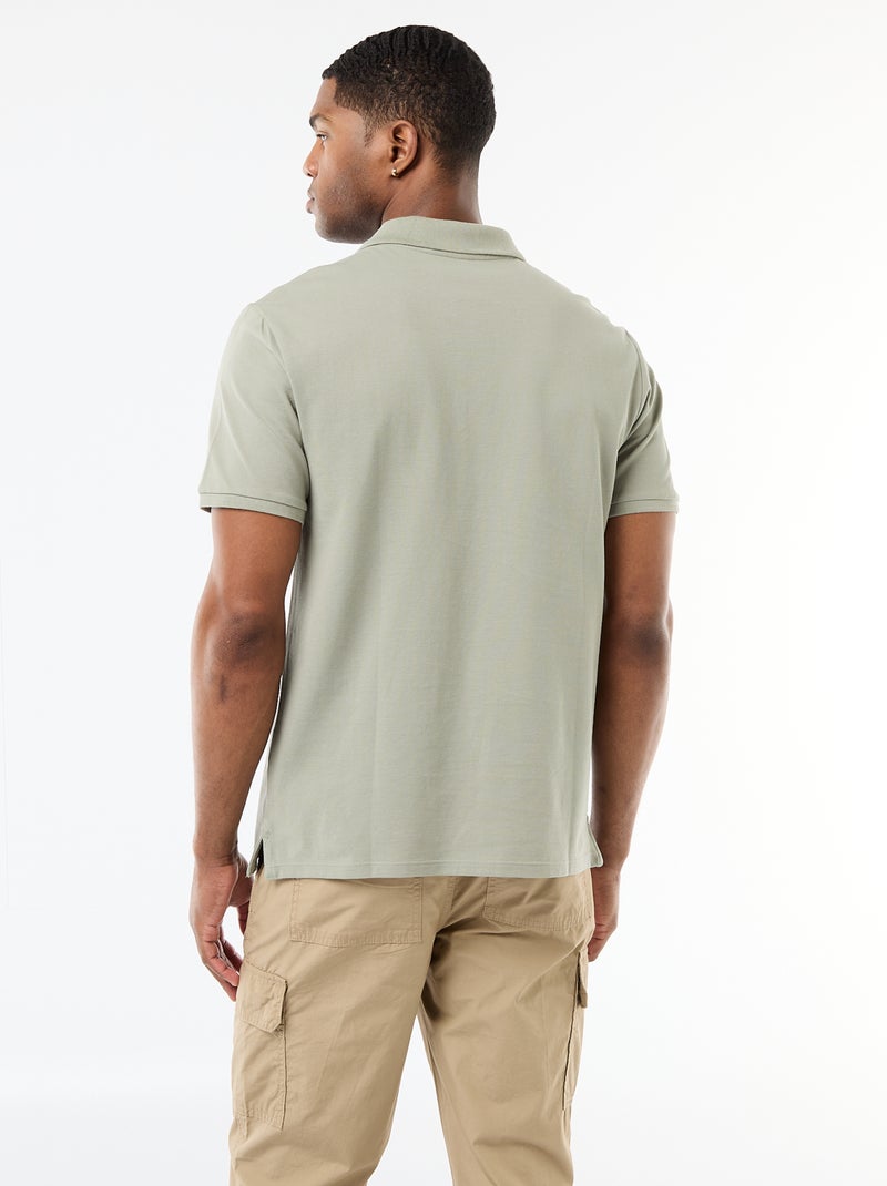 Polo in piqué di cotone Verde - Kiabi