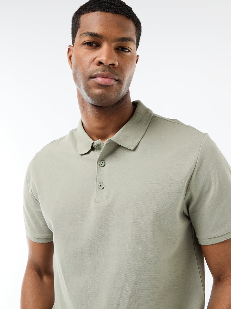 Polo in piqué di cotone Verde - Kiabi