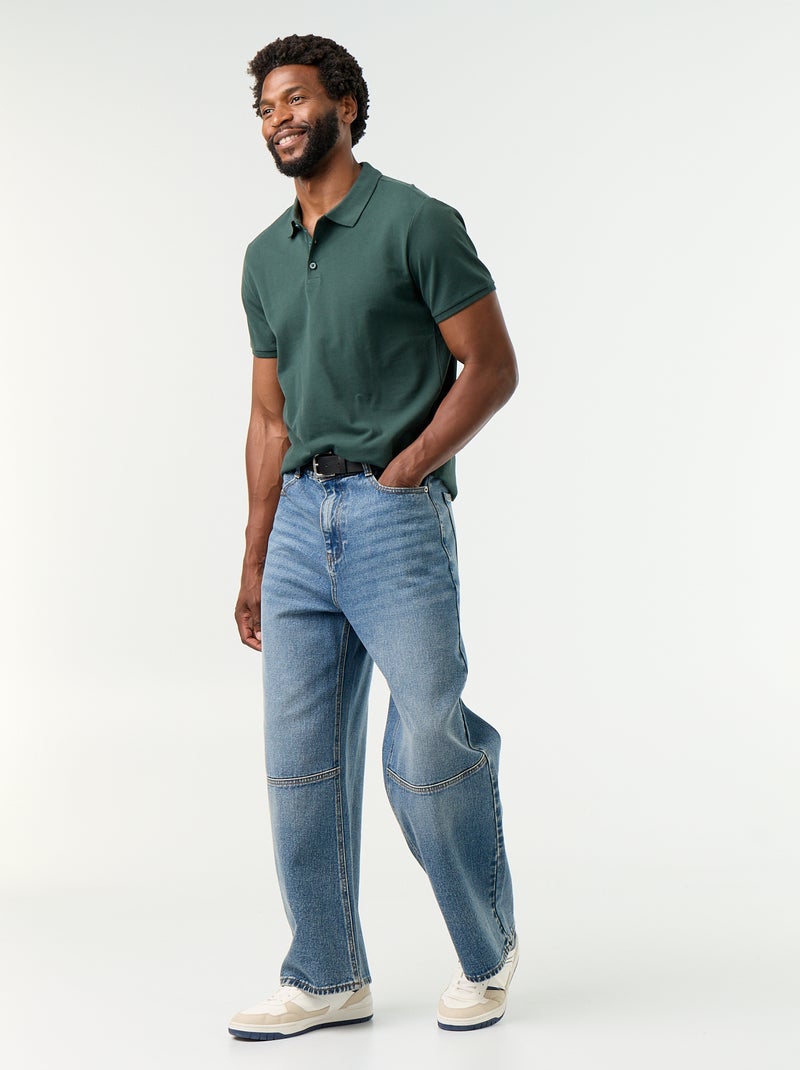 Polo in piqué di cotone Verde - Kiabi