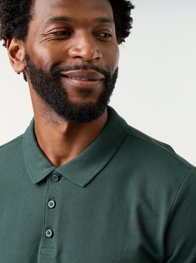Polo in piqué di cotone Verde - Kiabi