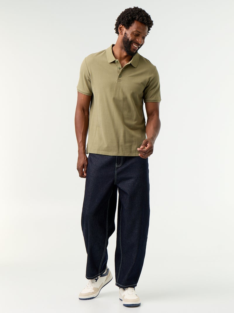 Polo in piqué di cotone Verde - Kiabi