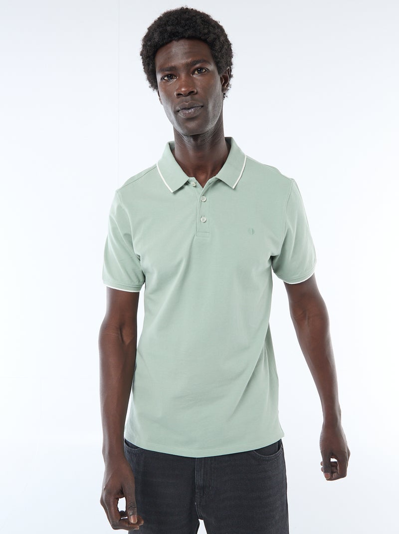 Polo in piqué di cotone Verde - Kiabi