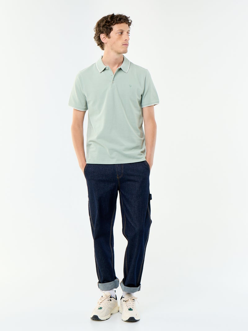 Polo in piqué di cotone Verde - Kiabi
