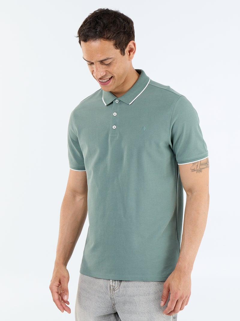 Polo in piqué di cotone Verde - Kiabi