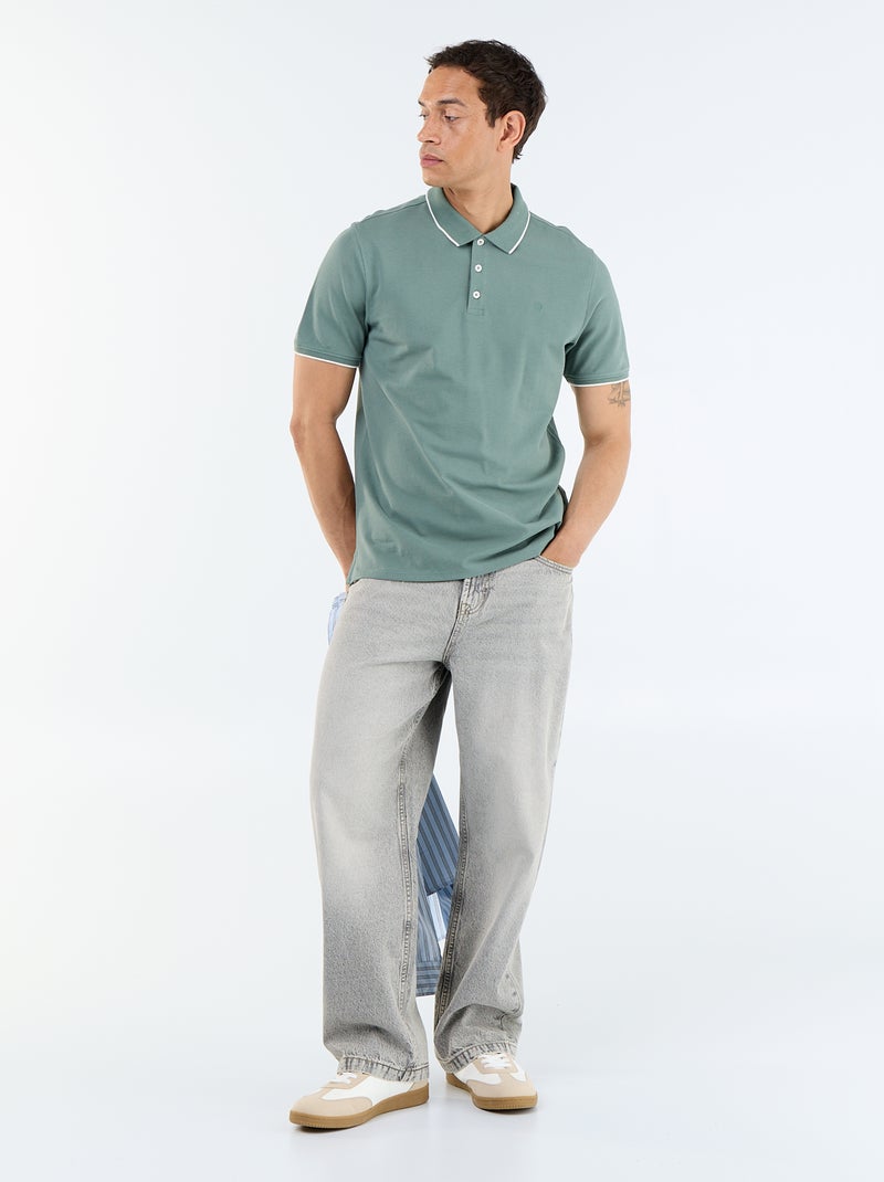 Polo in piqué di cotone Verde - Kiabi