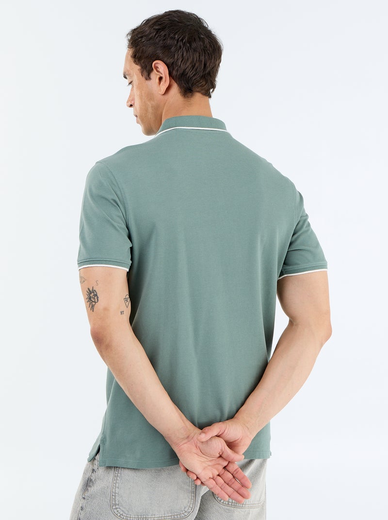 Polo in piqué di cotone Verde - Kiabi