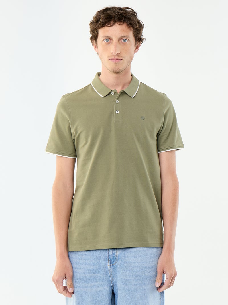 Polo in piqué di cotone Verde - Kiabi