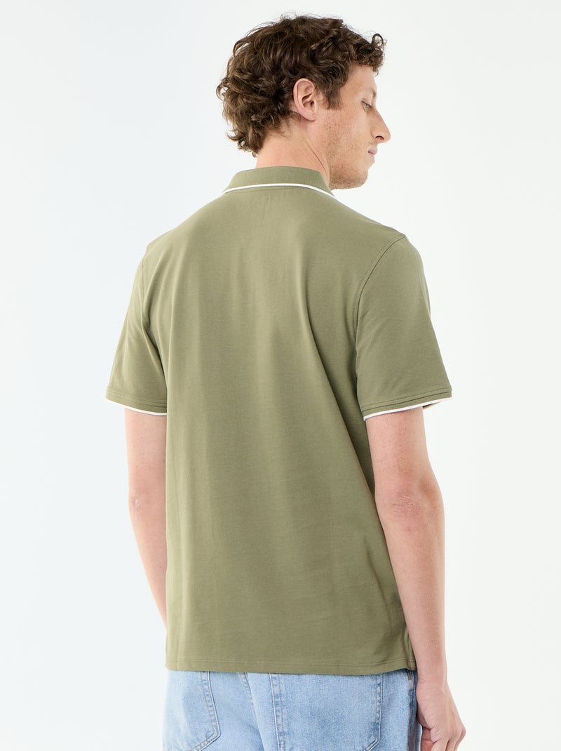 Polo in piqué di cotone Verde - Kiabi