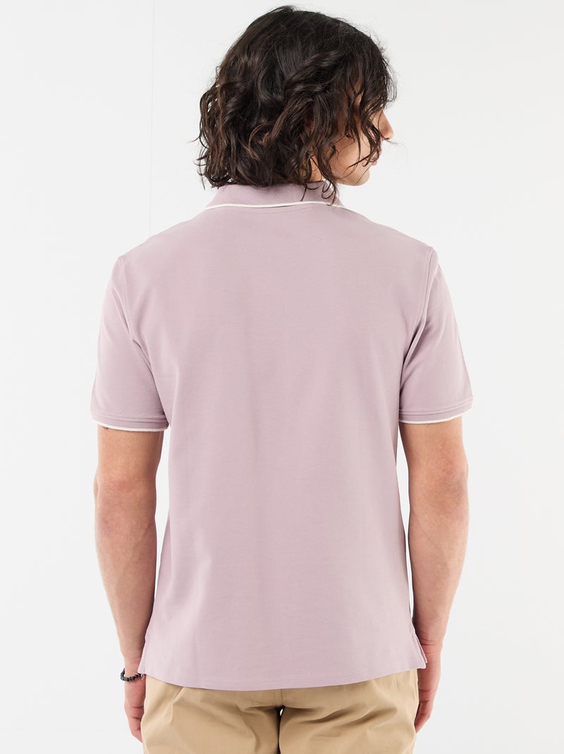 Polo in piqué di cotone Viola - Kiabi