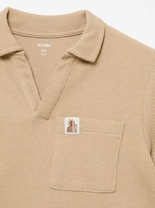 Polo in tessuto a nido d'ape - Kiabi