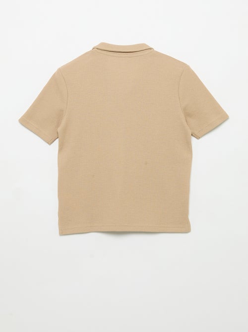 Polo in tessuto a nido d'ape - Kiabi