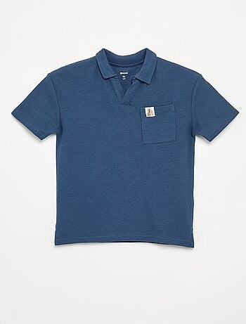 Polo in tessuto a nido d'ape