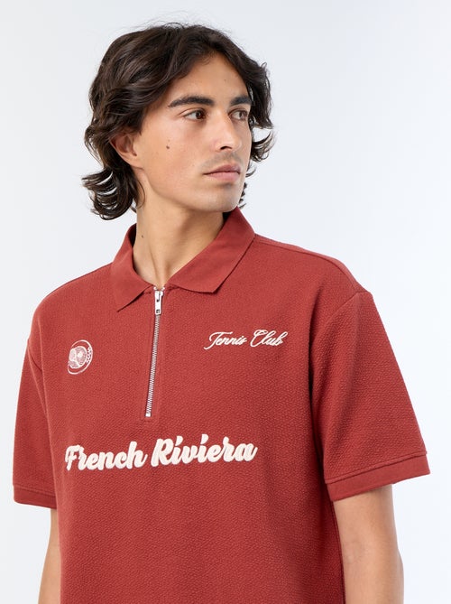 Polo in tessuto fantasia a maniche corte - Kiabi