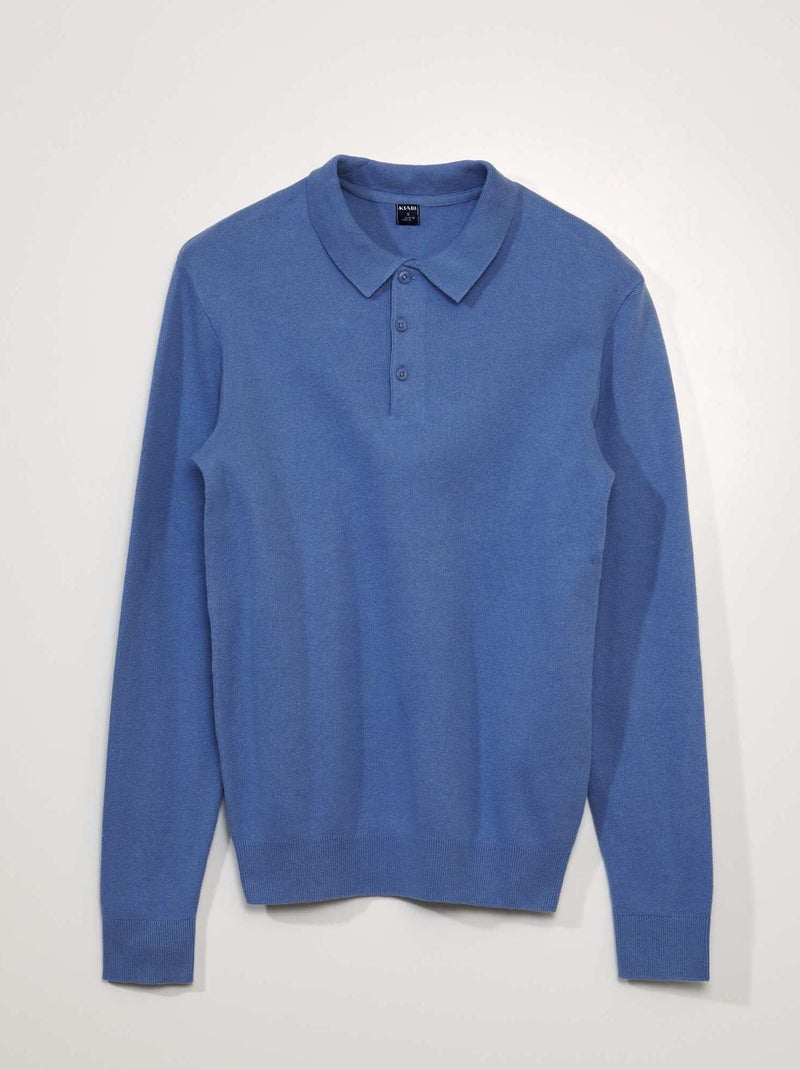 Polo in tessuto felpato BLU - Kiabi