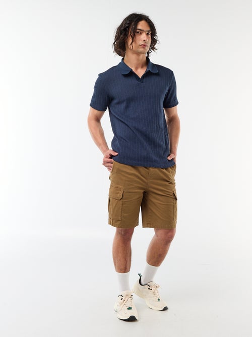 Polo in tessuto operato traforato - Kiabi