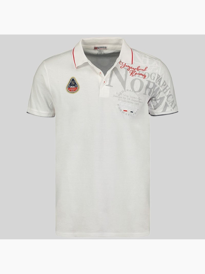 Polo kadventure – geographical norway Bianco - Kiabi