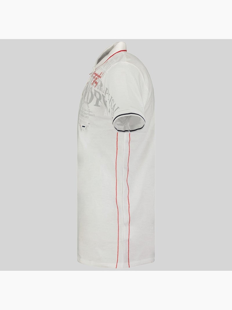 Polo kadventure – geographical norway Bianco - Kiabi