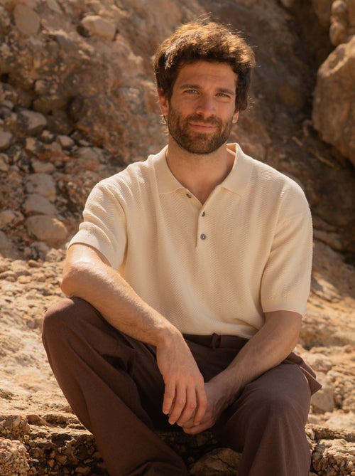 Polo lavorata a maglia a maniche corte - Kiabi