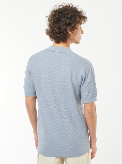 Polo lavorata a maglia a maniche corte - Kiabi