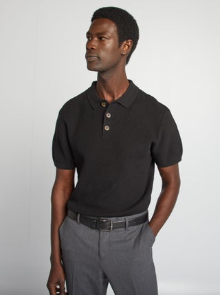 Polo lavorata a maglia