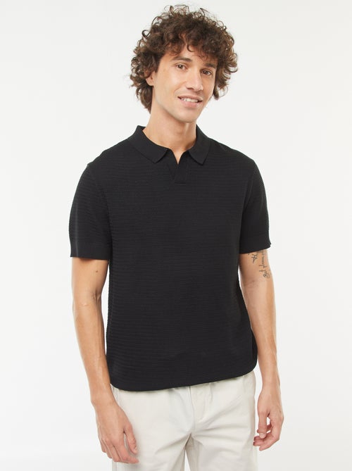 Polo lavorato a maglia maniche corte - Kiabi