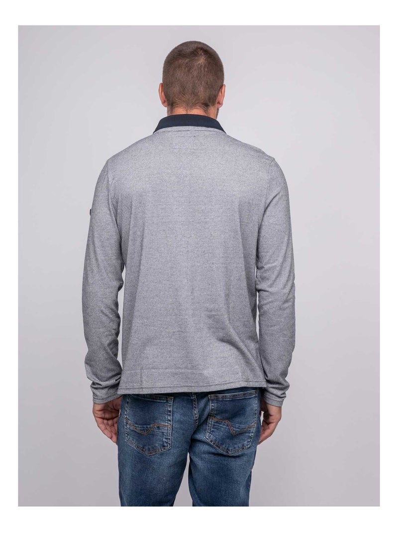 Polo maglia jacquard PIAGARA Blu marino - Kiabi
