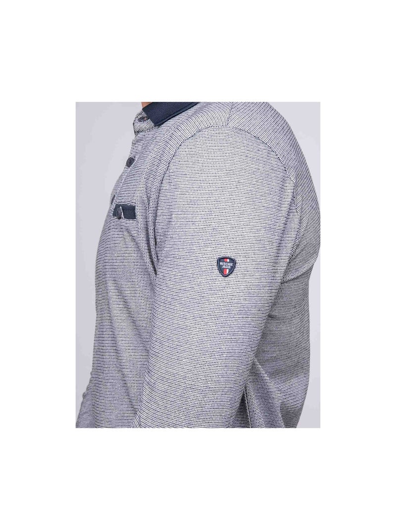 Polo maglia jacquard PIAGARA Blu marino - Kiabi
