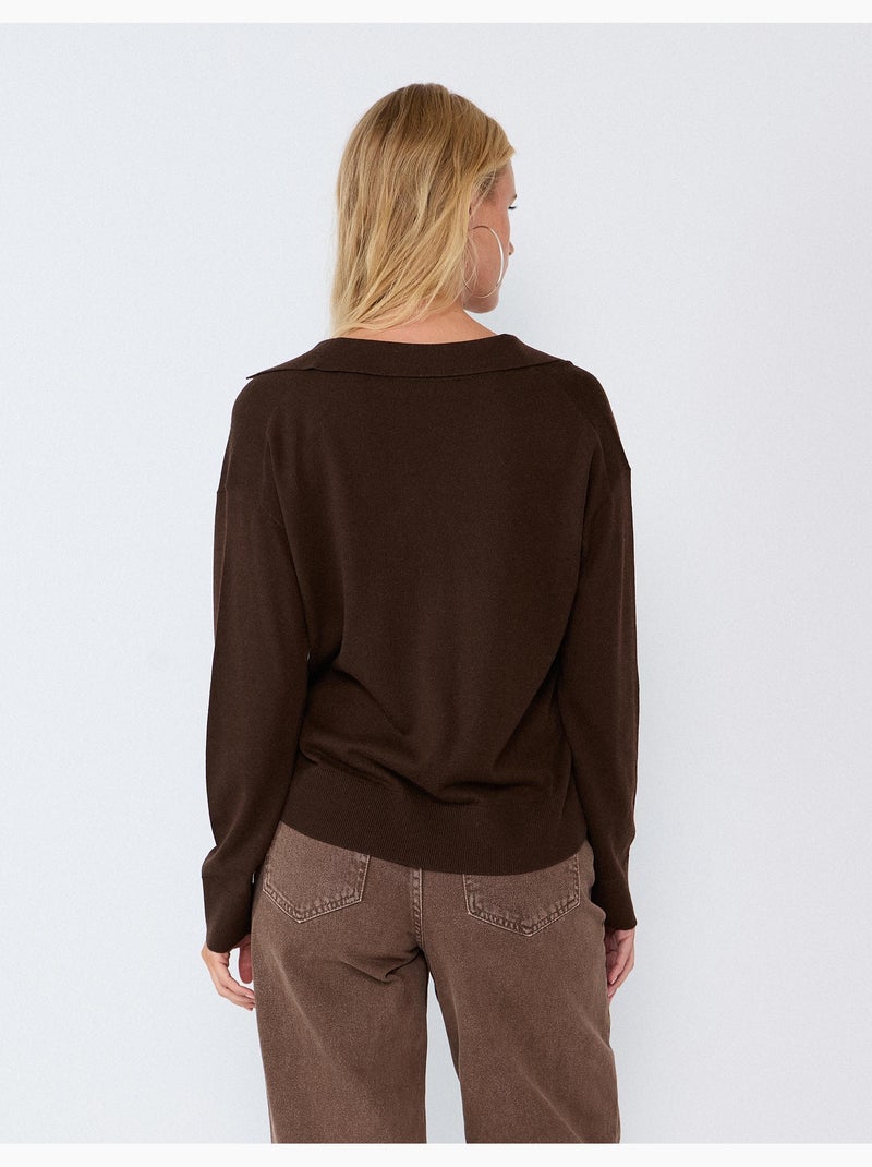 Polo maglione, mo fashion Marrone - Kiabi