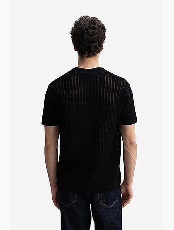 Polo manica corta maglia testurizzata giesto