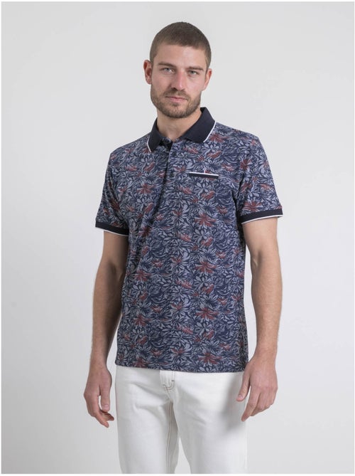 Polo maniche corte puro cotone a motivi PARUBOL - Kiabi