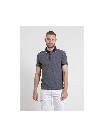 Polo maniche corte puro cotone a motivi PIGUMAX