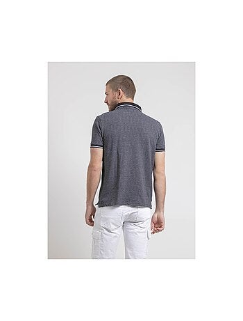 Polo maniche corte puro cotone a motivi PIGUMAX