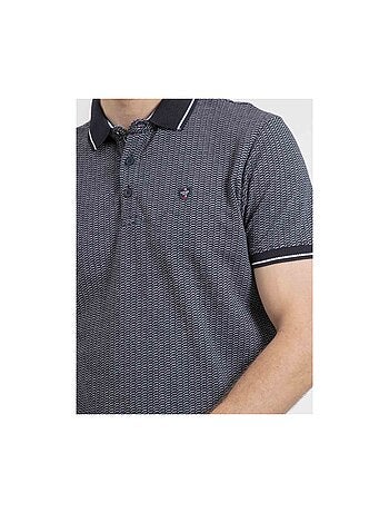 Polo maniche corte puro cotone a motivi PIGUMAX