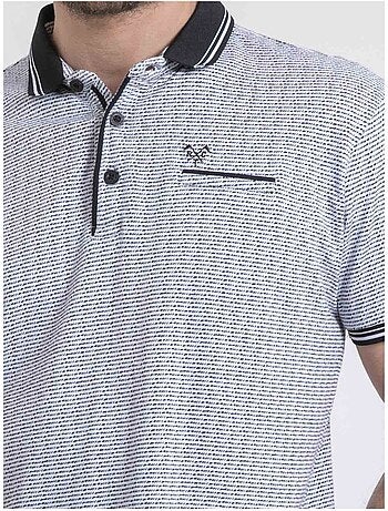 Polo maniche corte puro cotone a motivi PIROULIO